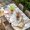 Off-White, variant on Bunny Easter Table Cloths for 5 Foot Rectangle Tables, Spring Floral Blue Eucalyptus Leaves Wooden Patio Waterproof Elastic Fitted Tablecloths, Washable Rectangular Table Cover for Camping