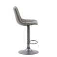 thumbnail image 2 of CorLiving Palmer Square Tufted Curved Adjustable Height Indoor Barstools, Grey (Set of 2), 2 of 9