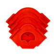 thumbnail image 3 of Plantillas de posicionamiento de ángulo de arco 4x Corte de bricolaje Círculo de bricolaje Plantillas de enrutamiento de esquina de carpintería rojo, 3 of 8