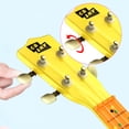 thumbnail image 4 of Tignapoo 21-Inch Dinosaur Ukulele with Poplar Handle & ABS Fingerboard - Yellow, 324mm String Length, 12 Frets, 4 White Nylon Strings, Full Wooden Body, Includes Black Pick, 4 of 6