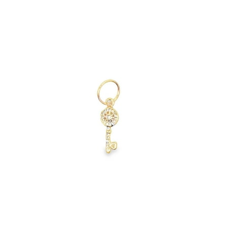 Tiny Cubic Zirconia Key Pendant