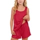 thumbnail image 2 of Estilo Verano Conjunto de Niños de Color Sólido Cuello Redondo sin Mangas Y Pantalones Cortos Dos Piezas de Ropa de Casa para Niños, 2 of 8
