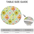 thumbnail image 6 of Pioneer Flower Floral Print Pattern Round Fitted Tablecloth with Elastic Edge,Dining Table Cover Waterproof,Outdoor Round Tablecloth for Camping,Dining,Indoor and Outdoor, 6 of 7