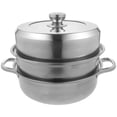 thumbnail image 1 of Miangastore 1Pc Stainless Steel Steaming Pot Rustproof Home Stockpot Multipurpose Pot, 1 of 8