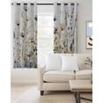 thumbnail image 2 of Watercolor Floral Blackout Curtains for Bedroom Living Room Darkening Curtains 84 Inch Length 2 Panels Set Spring Blooms Botanical Window Curtain Insulated Window Treatment Grommet Drapes 52"x84", 2 of 9