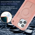 thumbnail image 4 of SaniMore for iPhone 13 Pro Max Magnetic Case Support Wireless Charging, Soft Silicone & Hard Plastic Frame Built-in 36 Grain N52 Magnets Heavy Duty Full Body Protective Shell, Rosegold, 4 of 6