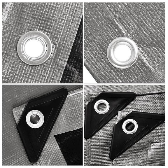 ROMANSENTIAL Large Waterproof Tarp Canopy 1Pack Silver For Factory Use With Technology