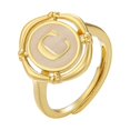 thumbnail image 1 of ZHUKOU-Anillo de letras con iniciales para mujer, anillo de dedo con apertura de esmalte, anillo con alfabeto para pareja, regalo de Navidad, joyería al por mayor, VJ398, 1 of 4