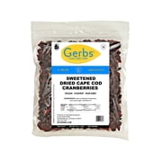 Dried Cape Cod Cranberries by Gerbs - 2 LBS - Sweetened - Unsulfured -Top 14 Food Allergen Free & NON GMO