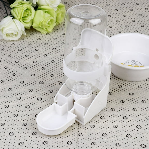 LEORX Cat Water Dispensers Pet Water Dispenser White Leakproof Automatic Water Feeding Home 1Pcs