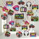 thumbnail image 1 of Decoración para fiestas Containlol, estilo retro de los 80, 53 piezas, 1 of 7