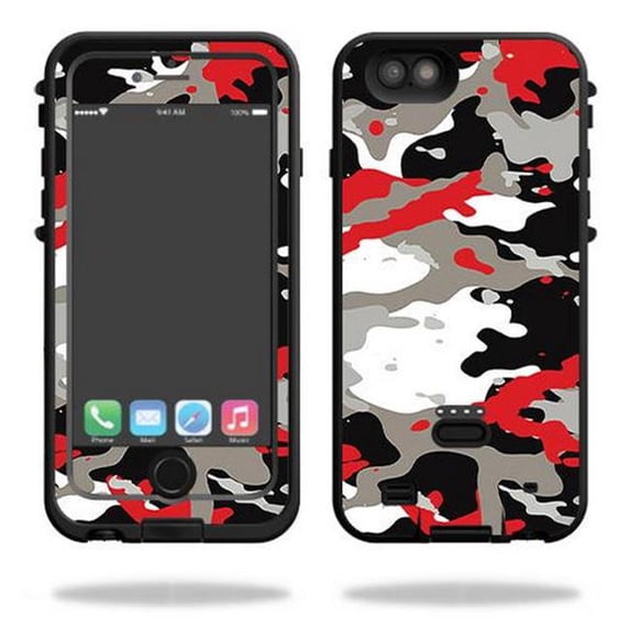 MightySkins LIPOWIP6-Red Camo Skin Decal Wrap for LifeProof Fre Power iPhone 6 & 6S Case - Red Camo