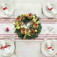 thumbnail image 3 of Harpi Christmas Wreaths for Front Door, Winter Decor Candlestick Wreath Artificial Wreath Candlestick Red Ribbon Double Ball Restaurant Desktop Decoration, 3 of 3