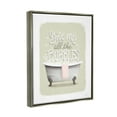 thumbnail image 3 of Stupell Give Me All The Bubbles Bathtub Typography Painting Gray Floater Framed Art Print Wall Art, 3 of 6
