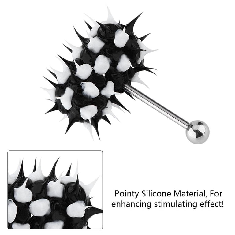 Mgaxyff Stainless Steel Vibrating Tongue Ring Stud Barbell Body Piercing  Jewelry