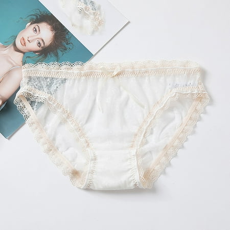 

Aueoeo Womens Underwear Cotton Plus Size Underwear For Women Women Plus Size Sexy Lace Hollow Bowknot Low Waist Briefs Panties Underwear Clearance