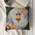 thumbnail image 3 of YINGXI  Ramadan Kareem Pillow Covers, Seasonal Spring Pillowcase Ramadan Deocrations Throw Pillows Moon Flower Lantern Decorative Outdoor Cushion Case for Home Party Decor 12x12in, 3 of 5