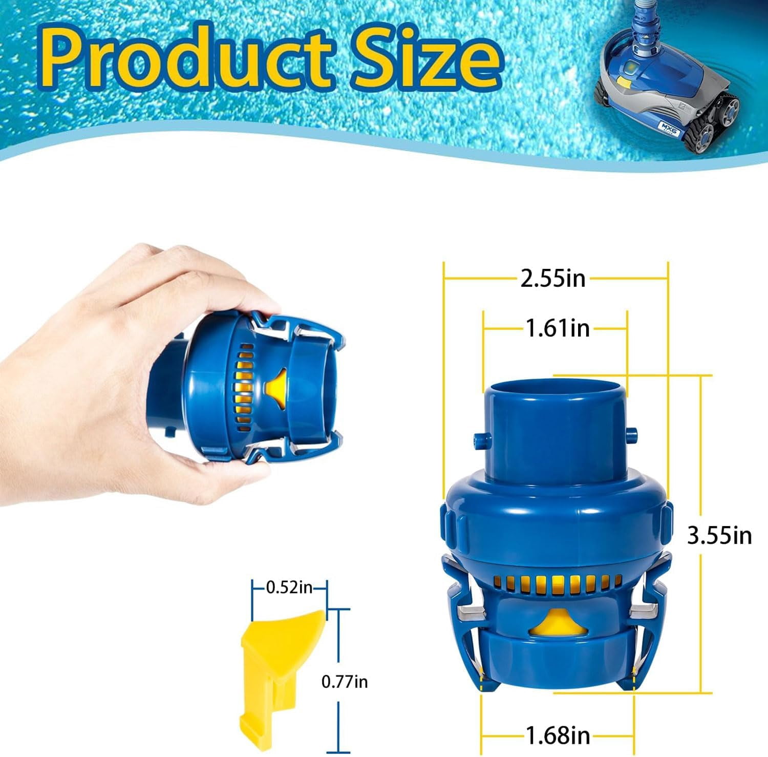 FRV100 Flow Regulator Valve Replacement fit for Zodiac MX6 MX8 Elite Series Automatic Robot Pool Cleaner Parts-1Pack