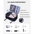 thumbnail image 6 of Black Laptop Backpack for Men Travel Carry on Backpacks Fit 15.6" Computer, Anti Theft Casual Daypack School College Business, Flight Approved Bag with 16 Pockets, 25L, 6 of 10