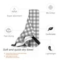 thumbnail image 3 of Daiia Gray Checkboard Pattern Quick Dry Towel, Super Absorbent Travel Towel with Hanging Loop & Carabiner, Lightweight Compact Fast-Drying Microfiber Towel-27.5"x55", 3 of 8