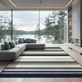 thumbnail image 2 of ODIKA 8'x10' Ultra-Soft Area Rug, Striped Vintage Colorblock Faded Boho Banded Stripes Bands Edges None Washable, Bare feet friendly, Silk-Touch for Bedroom, Under Sectional, 2 of 7