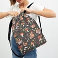 thumbnail image 3 of Xoenoiee Mushroom Snail Butterfly Drawstring Backpack for Women Men, Large Capacity Sports Bag for Swim Yoga, Portable String Bag Sack for Soccer Basketball Travel Daypack Pouch, 3 of 8