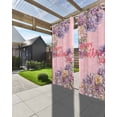 thumbnail image 3 of Outdoor Curtains for Patio, Happy Mother's Day Waterproof Blackout Outside Curtain for Porch/Pergola/Gazebo, Pink Love Heart Purple Spring Floral Thermal Insulated Drapes, 1 Panel, 54 x 84 Inch, 3 of 8