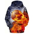 thumbnail image 2 of Bobifish Boys Hoodies Basketball Print Long Sleeve Pullover Tops 3d Graphic Children Sweatshirt, 2 of 3
