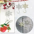 thumbnail image 5 of 10PCS Silver Snowflake S-shaped Hooks - Metal Christmas Tree Hangers with Crystal Beaded Swirls for Small Ornaments, 5 of 7