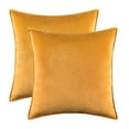 thumbnail image 1 of Cterwk - Juego de 2 fundas de cojín de terciopelo, suaves, lisas, decorativas, cuadradas, para sofá, dormitorio, sala de estar, 61 x 61 cm, 1 of 6