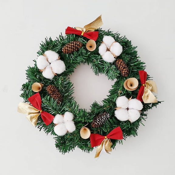 30cm Christmas Wreath Front Door Hanging Garland Holiday Wreaths Xmas Home Decor for Indoor and Outdoor Christmas DecorationsA7
