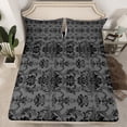 thumbnail image 2 of Castle Fairy Luxury Vintage Damask Queen Sheet Sets,Bohemian Chic Floral Bed Set, 2 of 7