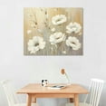 thumbnail image 2 of COMIO  White Floral Painting Wall Art: Yellowish Peony Artwork Flowers Canvas Picture Painting for Bedroom, 2 of 4