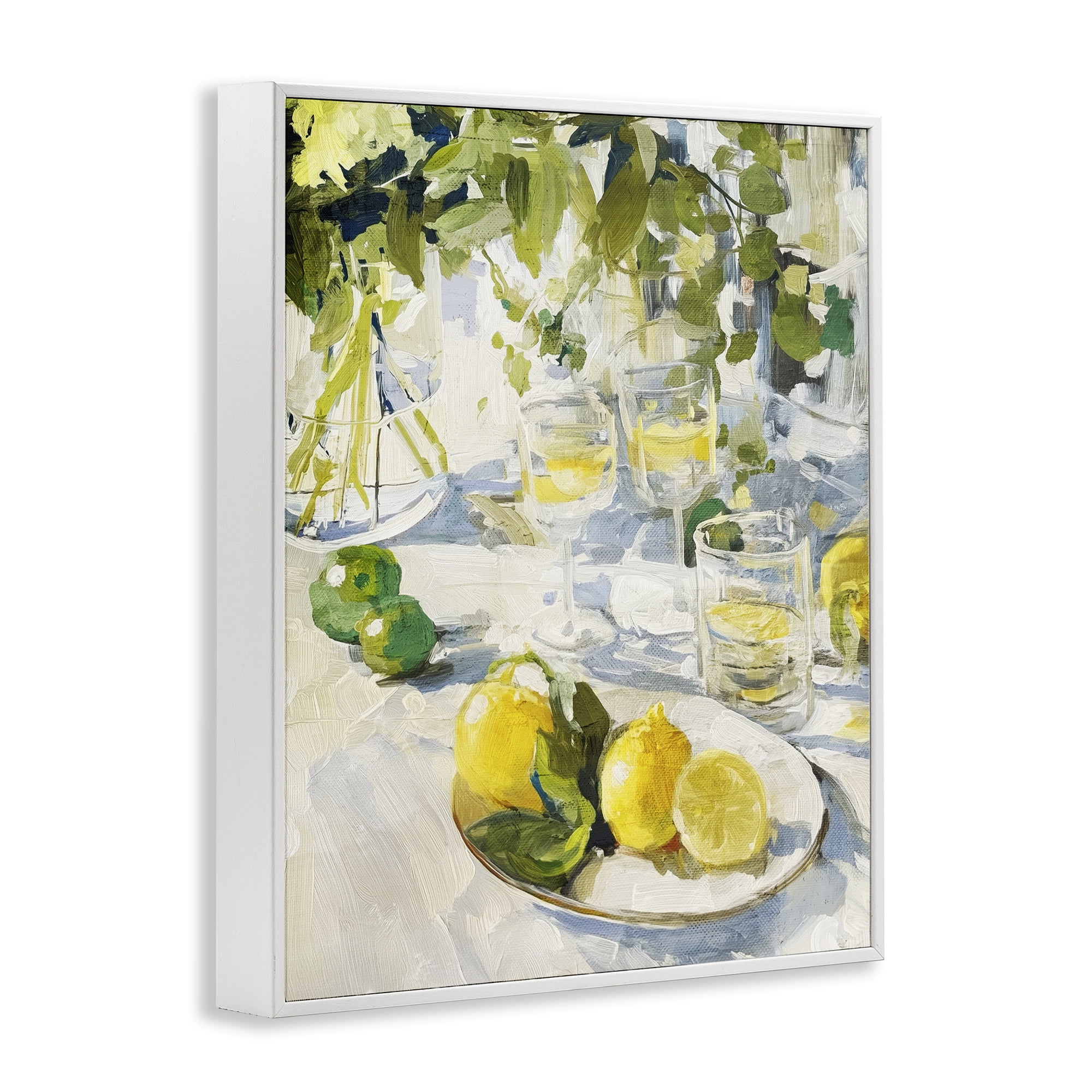Stupell Industries Meringue Lemons Table Spread White Framed Giclee Art, design by Annabelle Hall
