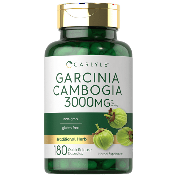 Garcinia Cambogia Extract | 3000mg | 180 Capsules | Non-GMO, Gluten Free Supplement | by Carlyle