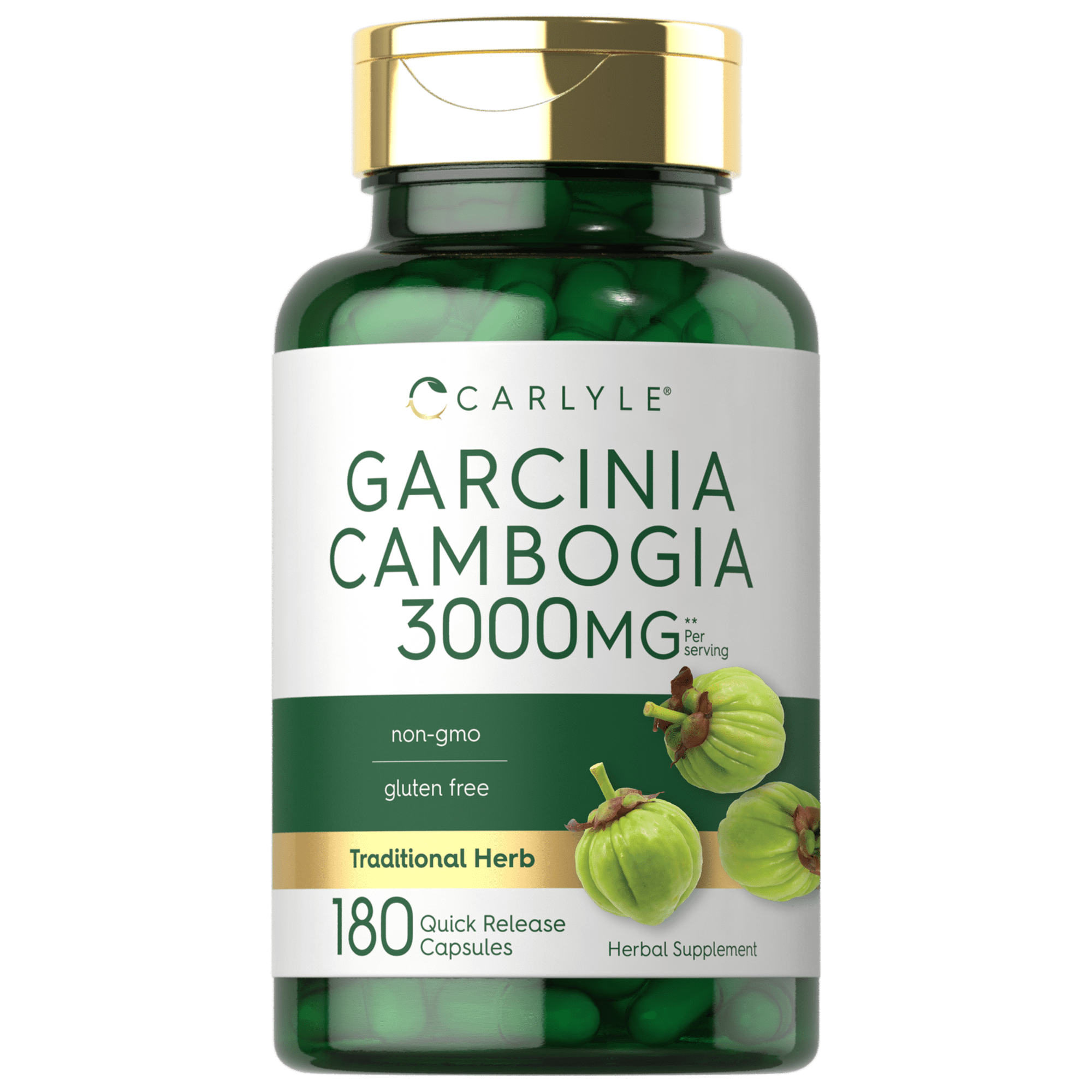Garcinia Cambogia Extract | 3000mg | 180 Capsules | Non-GMO, Gluten Free Supplement | by Carlyle