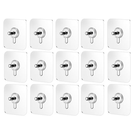 

20 Pcs Furniture Clear Hanger Pads with Screws Non-Trace Hook Kitchen Sticker