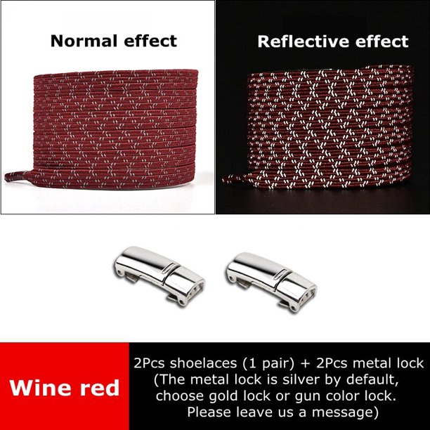 Cordones magnéticos para zapatillas de deporte, cordones elásticos sin ataduras, cordones para zapatos rápidos para niños y adultos, cordones reflectantes sin cordones, bandas de goma de China Gao Jinjia LED