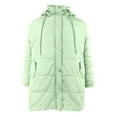 thumbnail image 4 of Breezora Women Winter Hooded Lined Thicken Padded Coat Plus Size Warm Outdoor Jacket for Cold Weather Protection S Size Green, 4 of 8