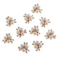 thumbnail image 1 of 2x Adornos de de imitación de de imitación piezas, botones de flor de perla artesanal Apliques de cristal para joyería Haciendo BLESIY Botones de perlas con espalda plana, 1 of 8