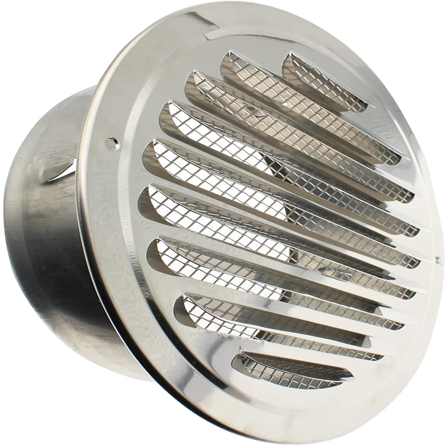 Round Air Vent Stainless Steel Louver Grille Cover Soffit Vent with