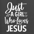 thumbnail image 5 of Wild Bobby Just A Girl Who Loves Jesus Inspirational/Christian Unisex Graphic Hoodie Sweatshirt, Charcoal, 3X-Large, 5 of 5