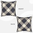 thumbnail image 4 of Velvet Rimmed Pillowcase Is Not Easy To Open Line Deformation Invisible Zipper Opening And Closing Only Pillowcase Does Not Contain Pillow Core Argyle Plaid Lightslategray_4 18"X18", 4 of 8