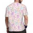 thumbnail image 2 of Wukai Colorful Bunny Print Men's Short-Sleeved Mesh T-Shirt,Quick-Dry Short Sleeve Workout T-Shirt-X-Small, 2 of 8