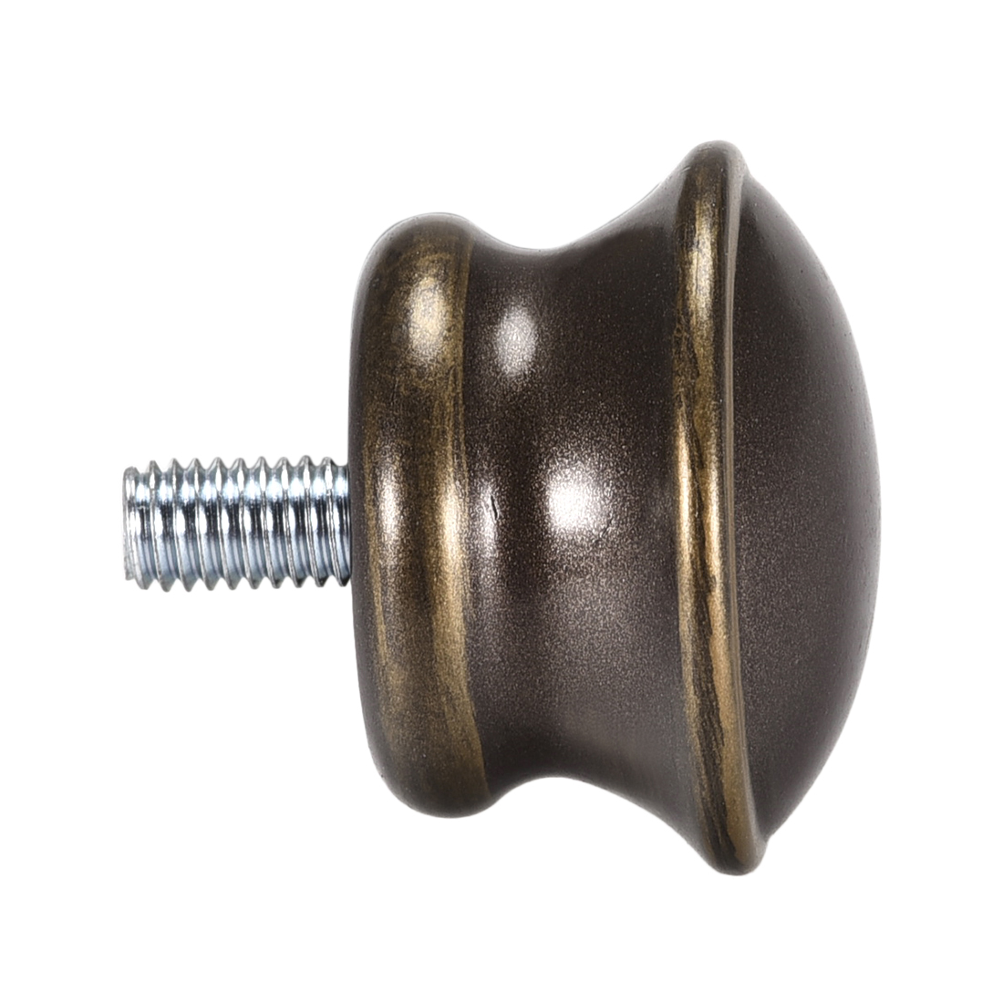 Uxcell Curtain Rod Finials Plastic M5 Thread Dia 1.1 inch x 1.06 inch Brown 4Pack - image 3 of 6