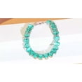 thumbnail image 3 of CZ Oval Tennis Chain Link Bracelet Silver Plated Green Cubic Zirconia for Women, 3 of 9