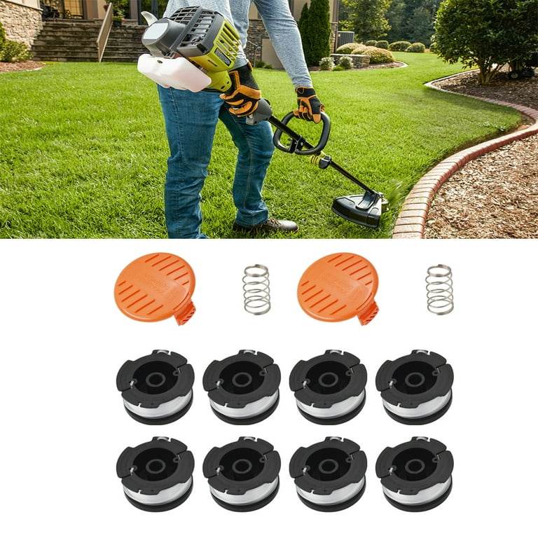 Af-100 Spool, 0.065 Line String Trimmer Replacement Compatible With Black  & Decker Af-100-3zp Gh900 Gh600 String Trimmer(8 Pack+2 Spool Cap And Sprin