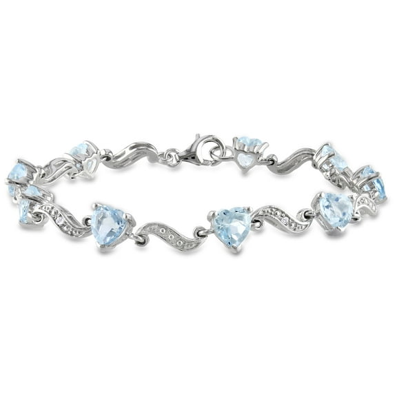 Everly Women's Topaz Sterling Silver Tennis Bracelet Jewelry Set