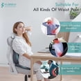 thumbnail image 3 of Florich Seat Cushion and Lumbar Support Pillow for Office Chair Car, Ergonomic Memory Foam Back Support for Office Gaming Chair Driving Seat Wheelchair, Relieves Neck, Back & Sciatica Pain, Gray, 3 of 7