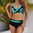 thumbnail image 2 of Bikini cómodo para mujer, traje de baño de playa de dos piezas dividido con almohadilla en el pecho, traje de baño cruzado en la espalda OAVQHLG3B Store  lin121212, 2 of 4